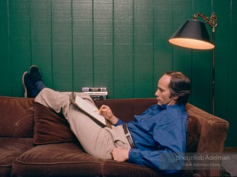 The author Richard Ford  in his study at his home in Missoula, Montana, 1987.