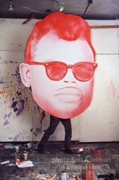 James Rosenquist at his Broome Street studio with 