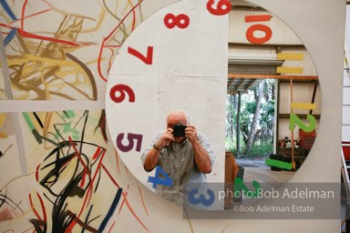 Bob Adelman At James Rosenquist's studio in Aripeka, FL. July, 2008.