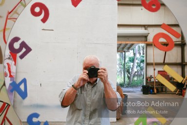 Bob Adelman At James Rosenquist's studio in Aripeka, FL. July, 2008.