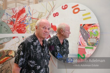 At James Rosenquist's studio in Aripeka, FL. July, 2008.