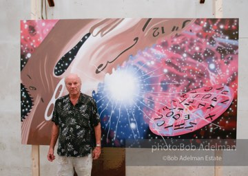 At James Rosenquist's studio in Aripeka, FL. July, 2008.