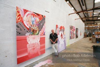 At James Rosenquist's studio in Aripeka, FL. July, 2008.