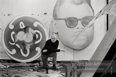 James Rosenquist at the Broome Street studio with 