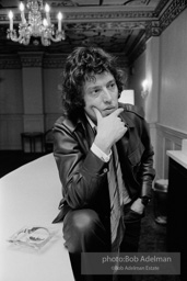 Tom Stoppard at the Ethel Barrymore Theatre in New York City, 1976, during the production of his play TRAVESTIES