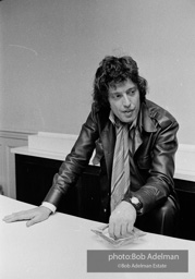 Tom Stoppard at the Ethel Barrymore Theatre in New York City, 1976, during the production of his play TRAVESTIES