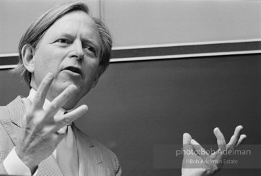Tom Wolfe speaks at the New School in New York City, 1984.