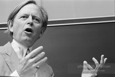 Tom Wolfe speaks at the New School in New York City, 1984.