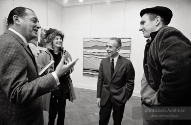 The art collector Bob Scull talks with Mr. and Mrs. Tom Wessselmann and Leo Castelli at the Leo Castelli Gallery, NYC, 1965-Leo CAstelli Gallery-Collectors