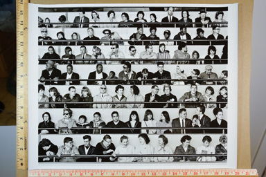 Fiber-based silver gelatin print made from enlarged negative, contact print. printed circa 2007. photographers stamp on back of print.