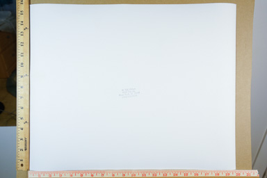Fiber-based silver gelatin print made from enlarged negative, contact print. printed circa 2007. photographers stamp on back of print.
