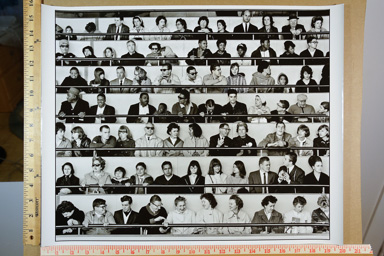 Fiber-based silver gelatin print made from enlarged negative, contact print. printed circa 2007. photographers stamp on back of print.