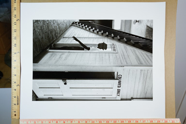 Fiber-based silver gelatin print, photographers stamp on back of print. printed circa 2007.