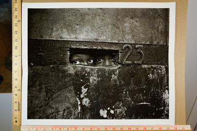 Fiber-based silver gelatin print, photographers stamp on back of print. printed circa 2007.