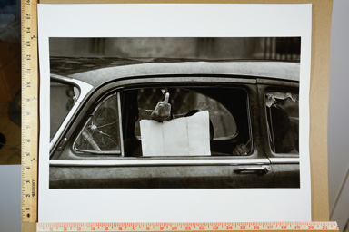 Fiber-based silver gelatin print, photographers stamp on back of print. printed circa 2007.