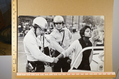 Early print (1970's). mounted exhibition print. Signed