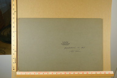Early print (1970's). mounted exhibition print. Signed