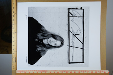 Portrait of Ann Beattie. Archival ink print, signed on front by both photographer and subject