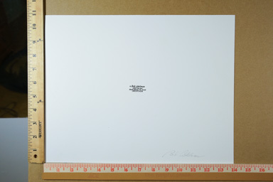 Archival ink print, signed, print circa 2010., Miami Beach era, signed