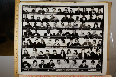 mounted print, NYC era, signed on back, plastic sheet attached to front, likely a repro print.